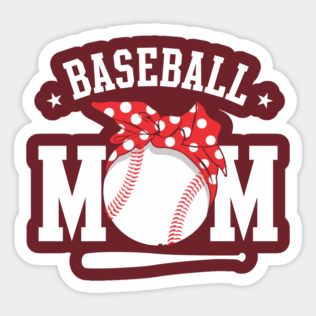 Baseball Mom Baseball Mom Designs Sticker TeePublic